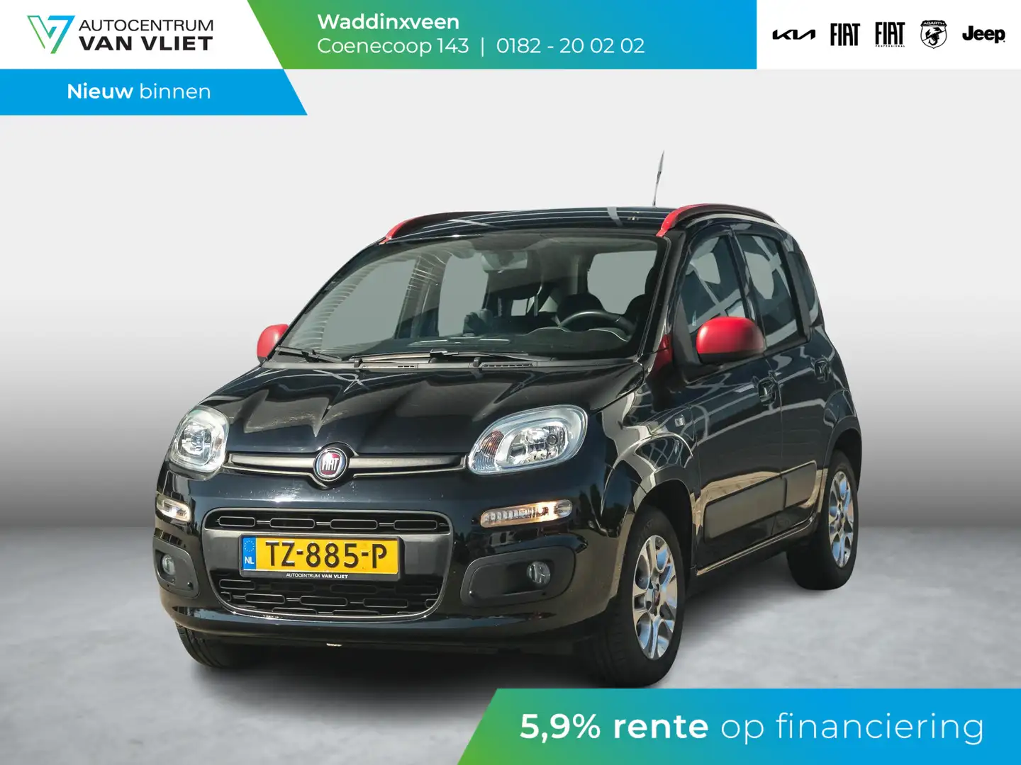 Fiat Panda TwinAir Turbo Lounge l Automaat l Airco | Parkeers Zwart - 1