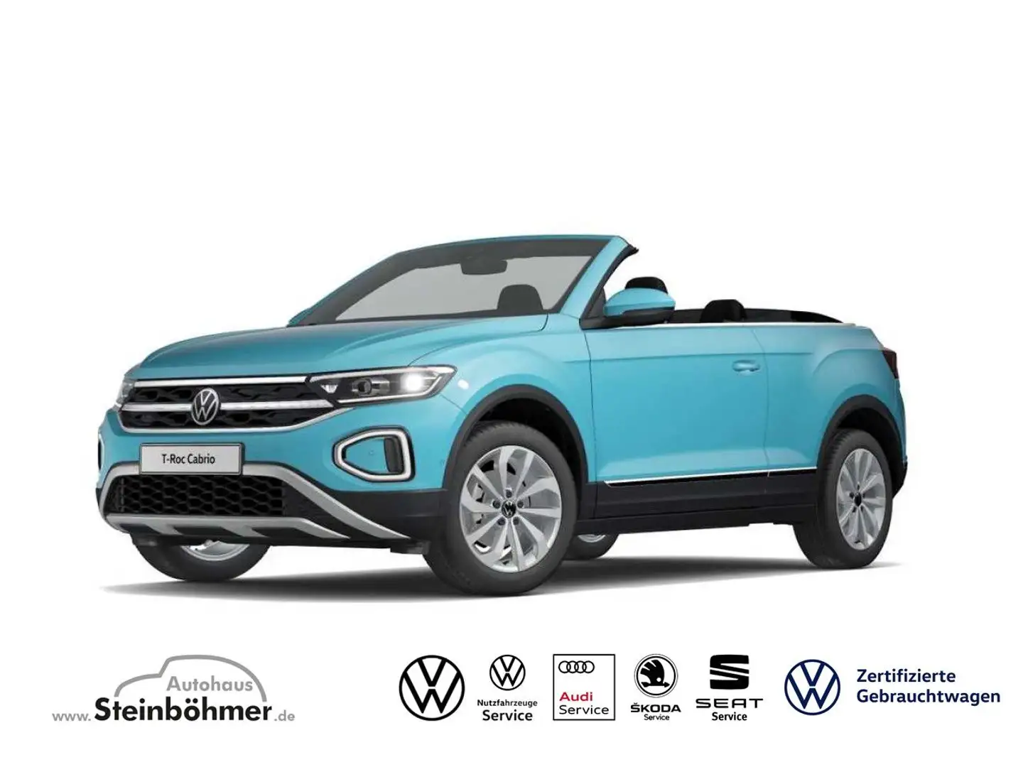 Volkswagen T-Roc Cabriolet Style 1.0TSI TAGESZULASSUNG LED Blau - 1