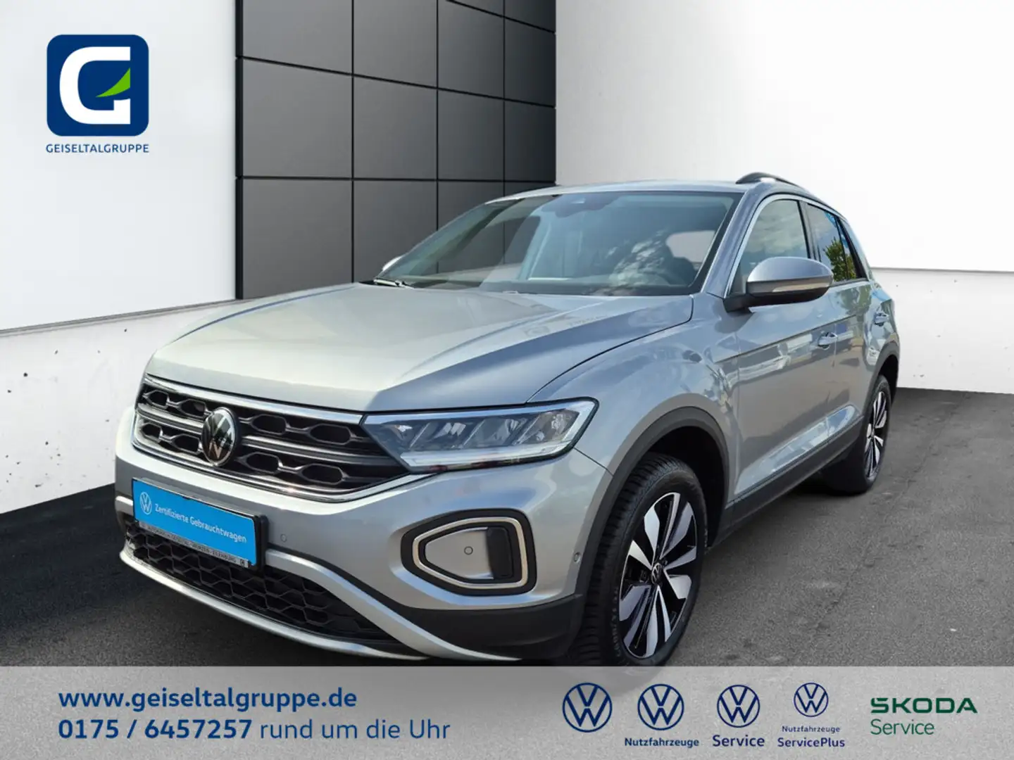Volkswagen T-Roc 1.5 TSI Move *DSG*NAVI*DAB*AHK*LED*SHZ*PDC*PARK AS Silber - 1