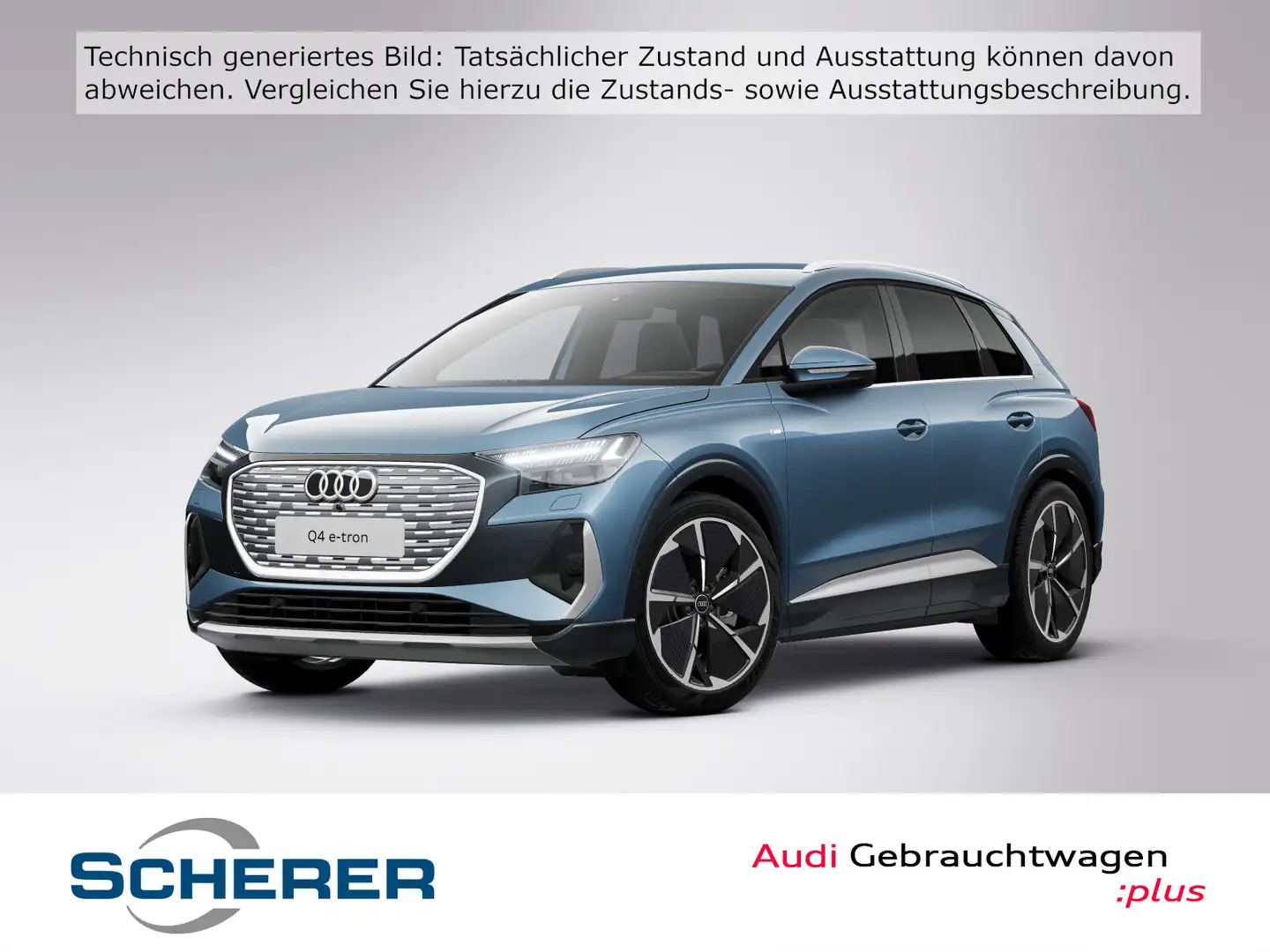 Audi Q4 e-tron 40 e-tron S LINE HUD AHK MAT-LED ACC Blau - 1