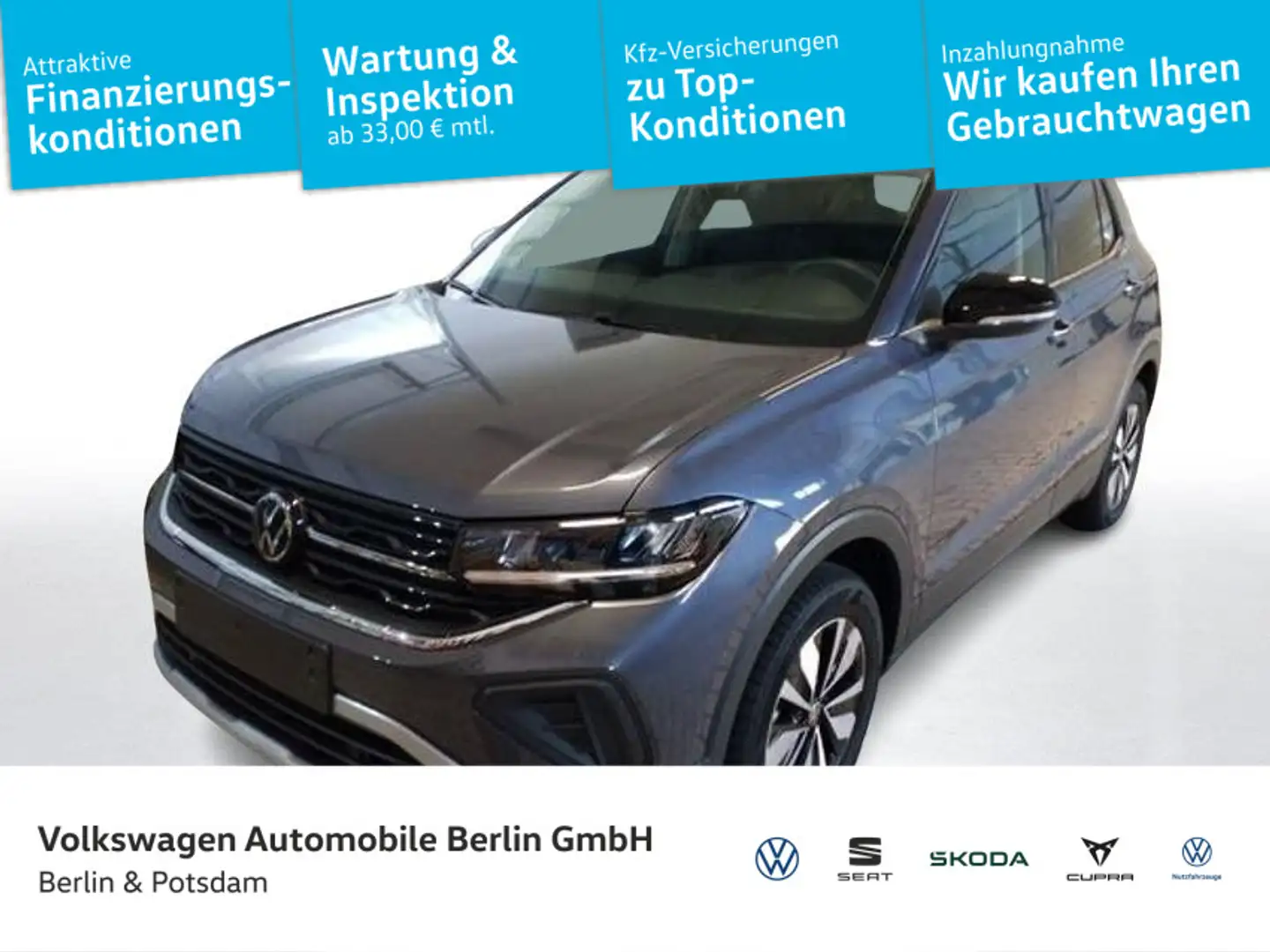 Volkswagen T-Cross 1.5 TSI DSG Goal Klima AHK LED PDC SHZ Grau - 1