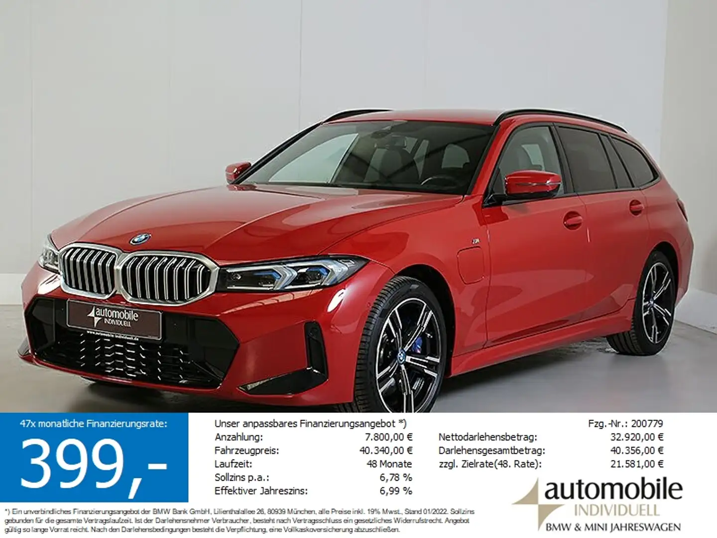 BMW 330 e AT M Sportpaket Widescreen LED AHK Parkassi Rood - 1