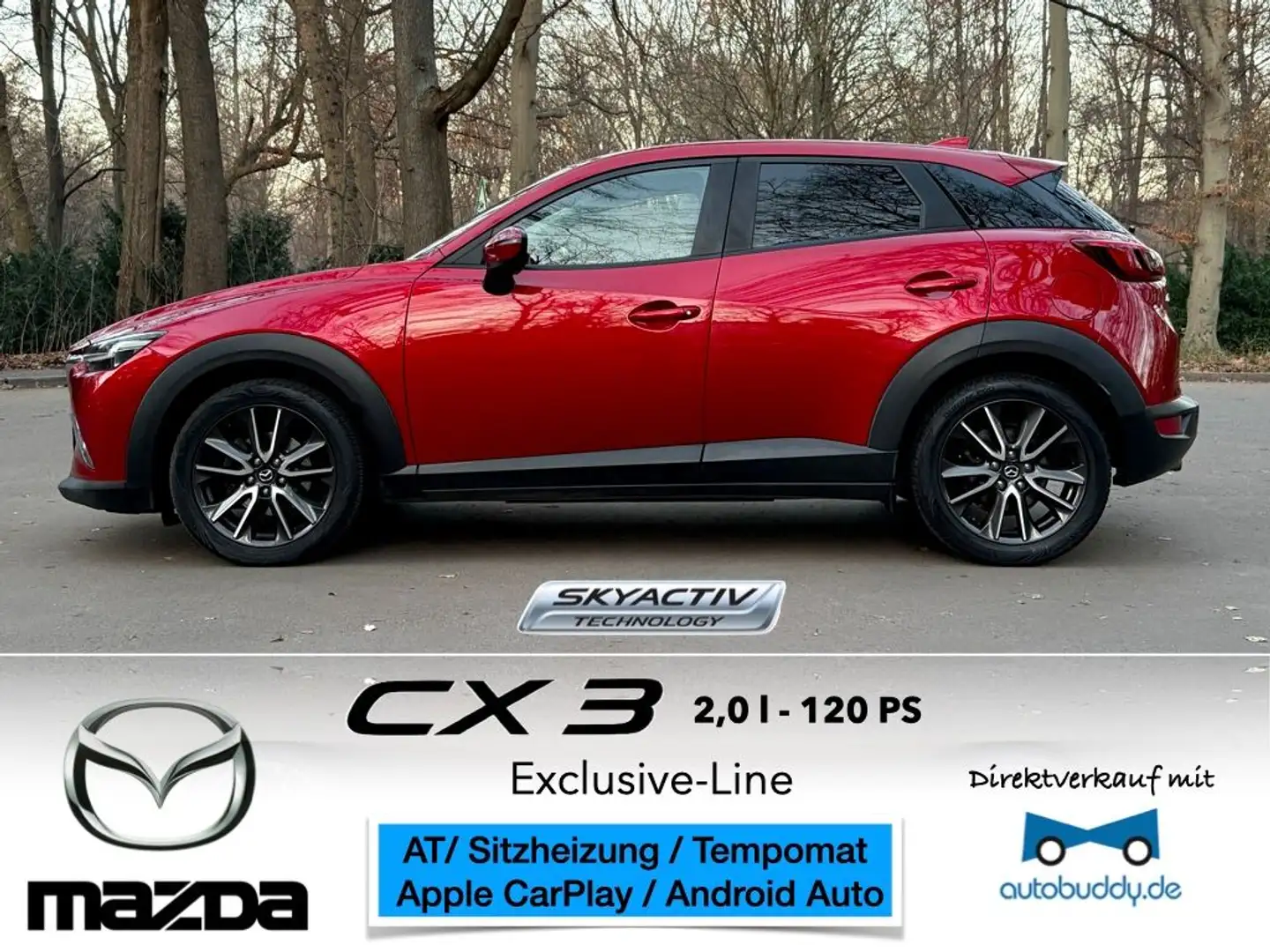Mazda CX-3 Exclusive-Line Rot - 1