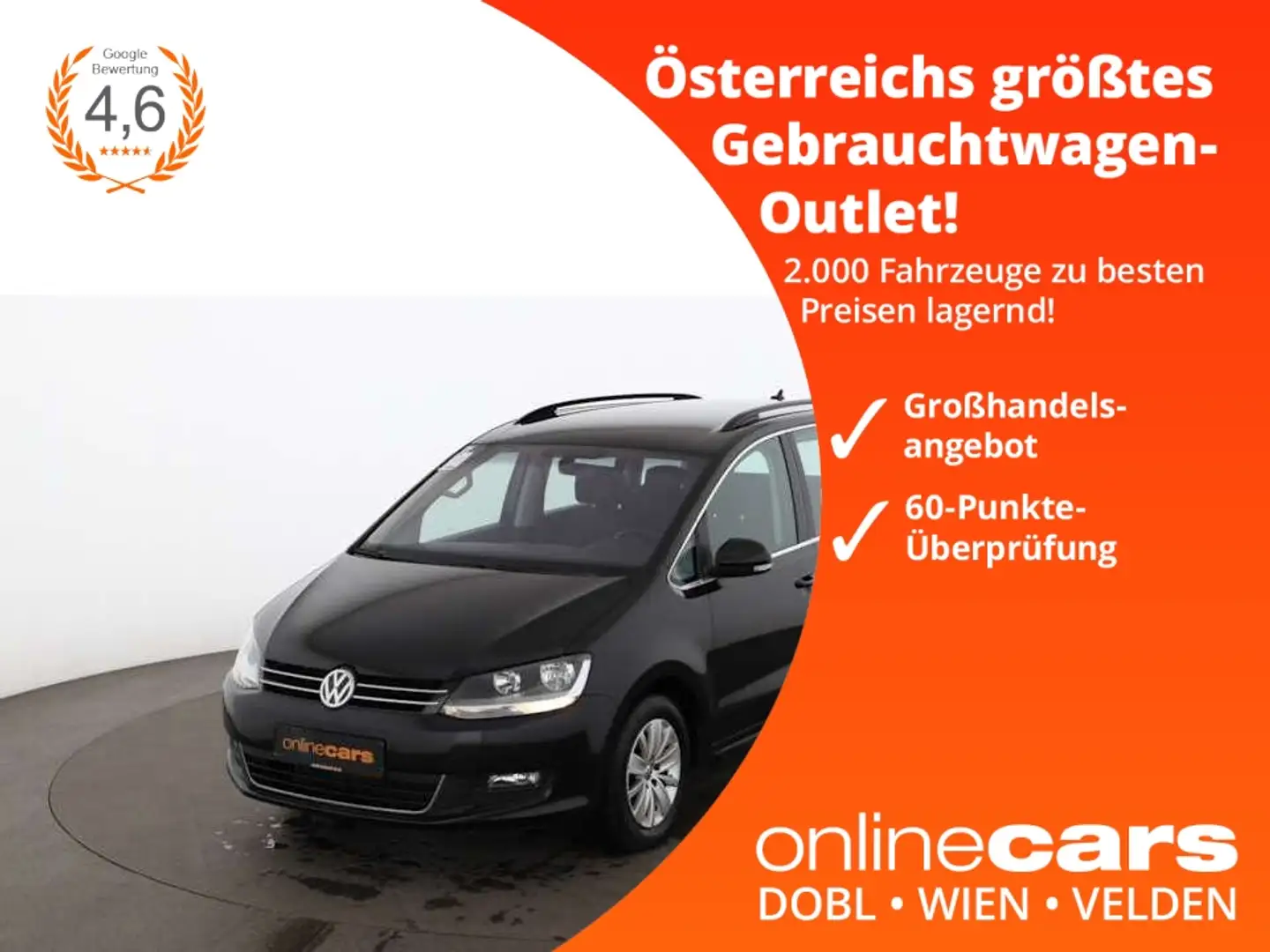 Volkswagen Sharan 2.0 TDI Comfortline 7-SITZER NAVI SITZHZG Чорний - 1