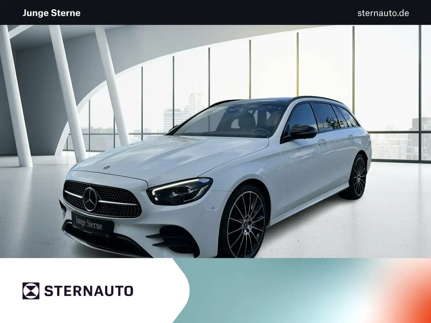 Mercedes-Benz E 450 E 450 T 4M 2x AMG Airmatic StHz Pano Burmester HUD Weiß - 1