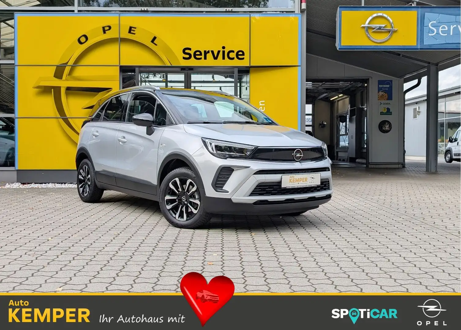 Opel Crossland X Crossland 1.2 Turbo Elegance Autom. *AHK*Navi* Silber - 1