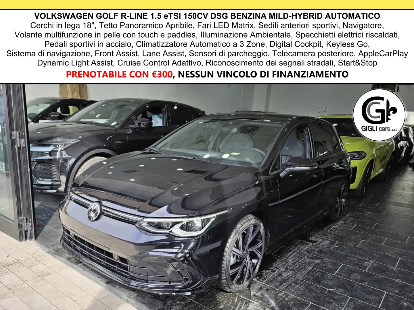 Volkswagen Golf R-Line Tetto Navi Camera C.18" RLine R Line Led Nero - 1