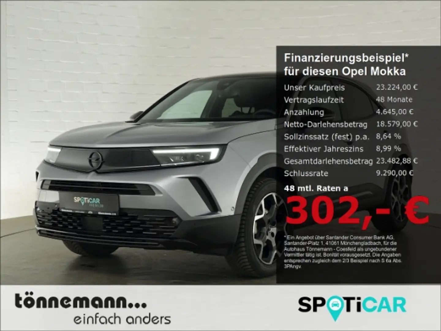 Opel Mokka B ULTIMATE AT+NAVI+LED-PIXEL-MATRIX-LICHT+ACC+SITZ Grau - 1