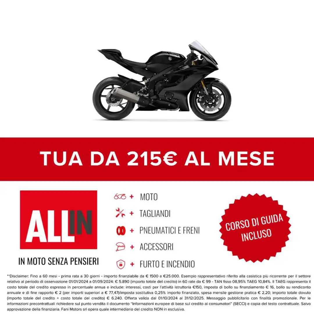 Yamaha YZF-R6 Race 2025 Nero - 2