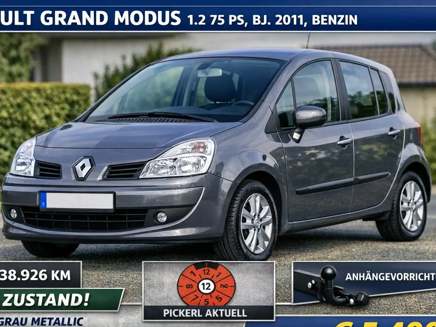 Renault Modus Modus Yahoo! 1,2 16V Yahoo! Grau - 1