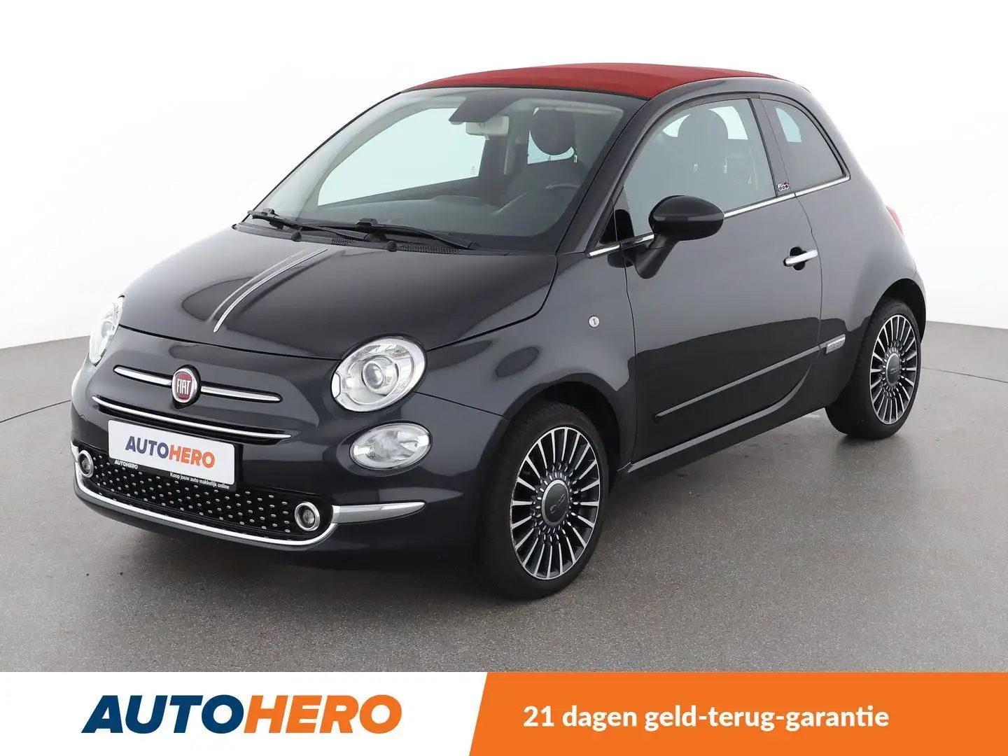 Fiat 500C 1.2 Lounge Zwart - 1