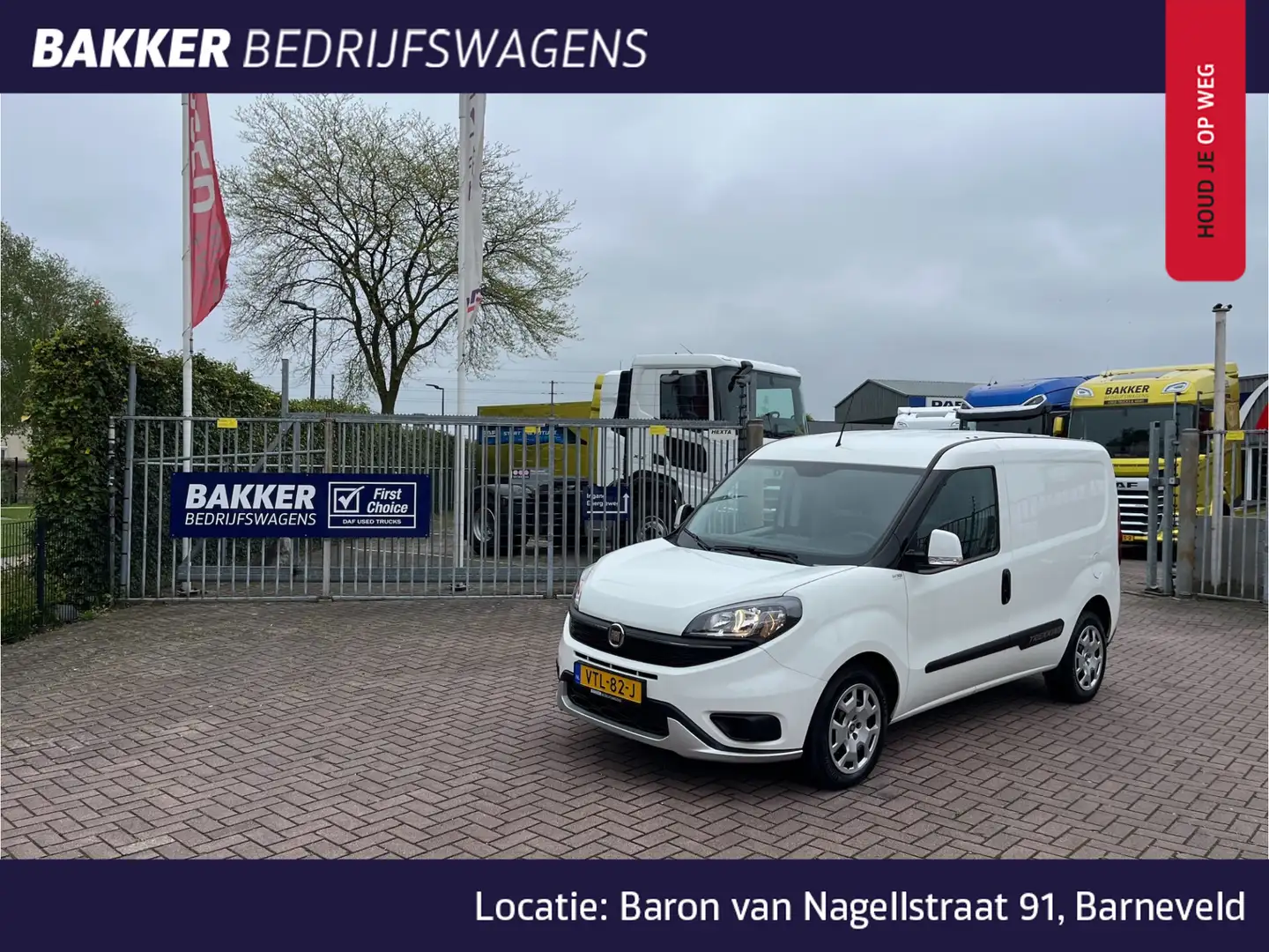 Fiat Doblo Cargo 105 pk 1.6 MJ L1H1 S Trekking betimmering Blanc - 1