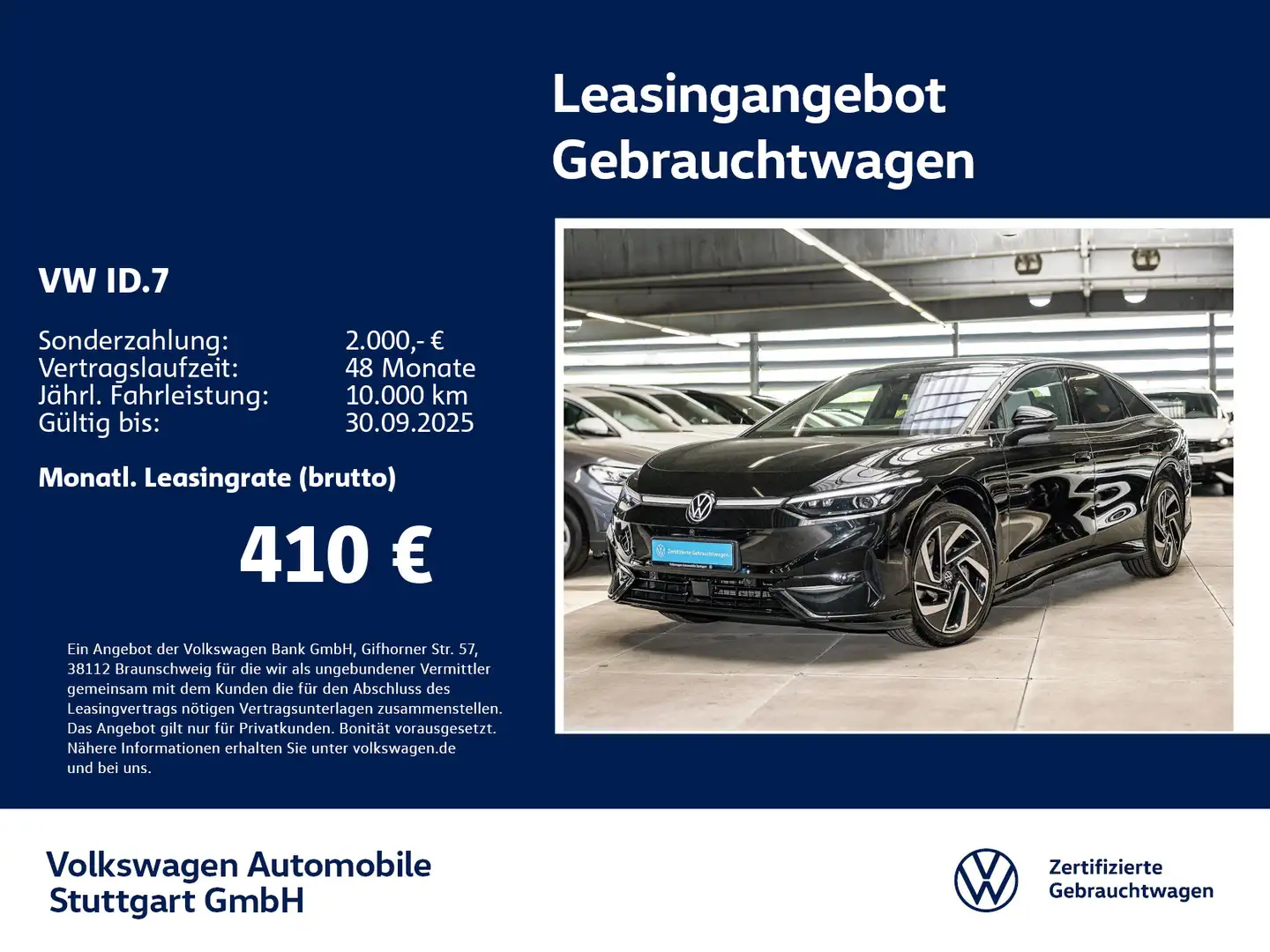 Volkswagen ID.7 Pro Navi Kamera Tempomat Noir - 1
