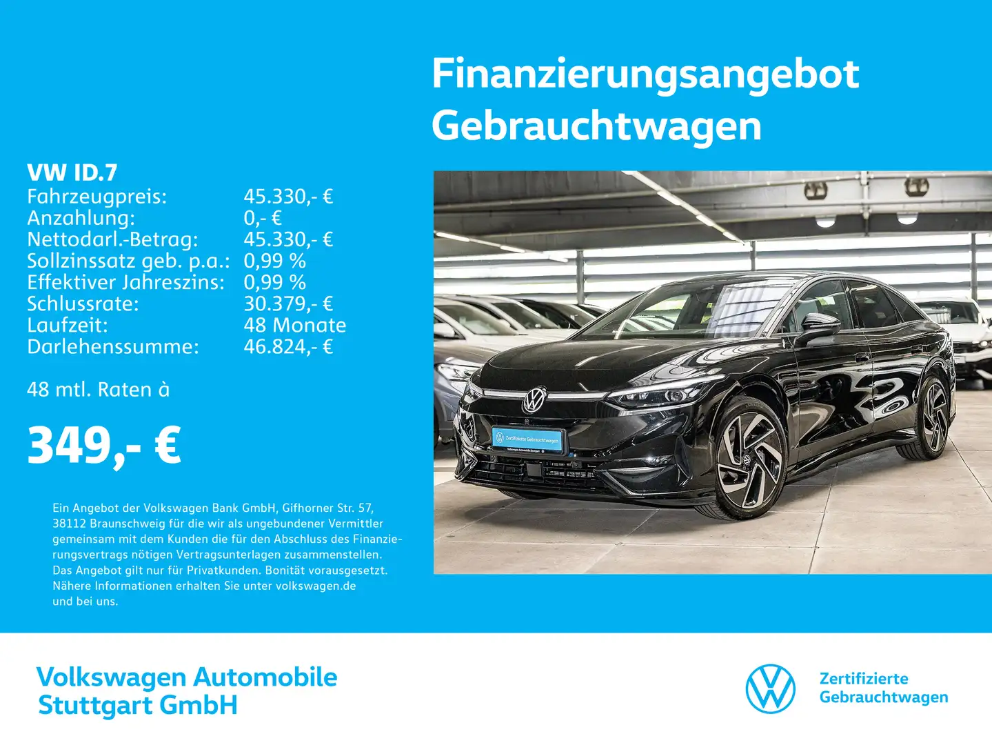 Volkswagen ID.7 Pro Navi Kamera Tempomat Černá - 1