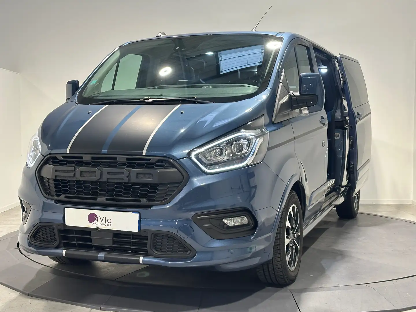 Ford Transit Custom 320 L2H1 2.0 ECOBLUE 170 BVA SPORT - TVA Récupérable - Garantie Ford - Bleu - 1