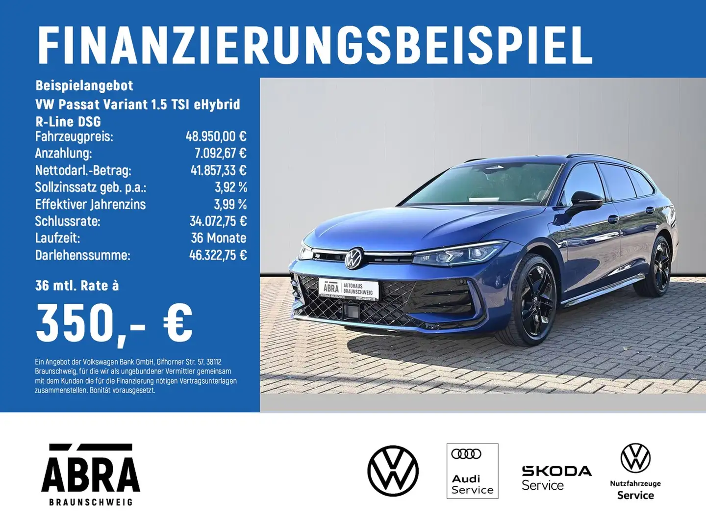 Volkswagen Passat Variant 1.5 TSI eHybrid R-Line DSG PANO+HuD+LED+NAV Blau - 2