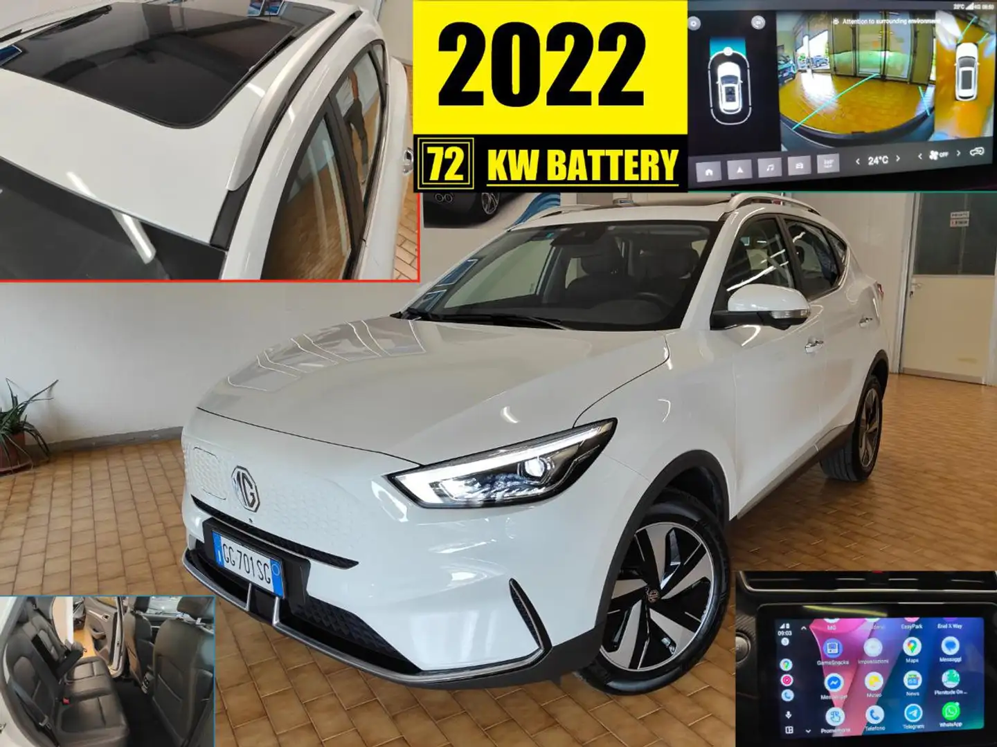 MG ZS 2022 TOP DI GAMMA 72 KW BATTERY ! Bílá - 1