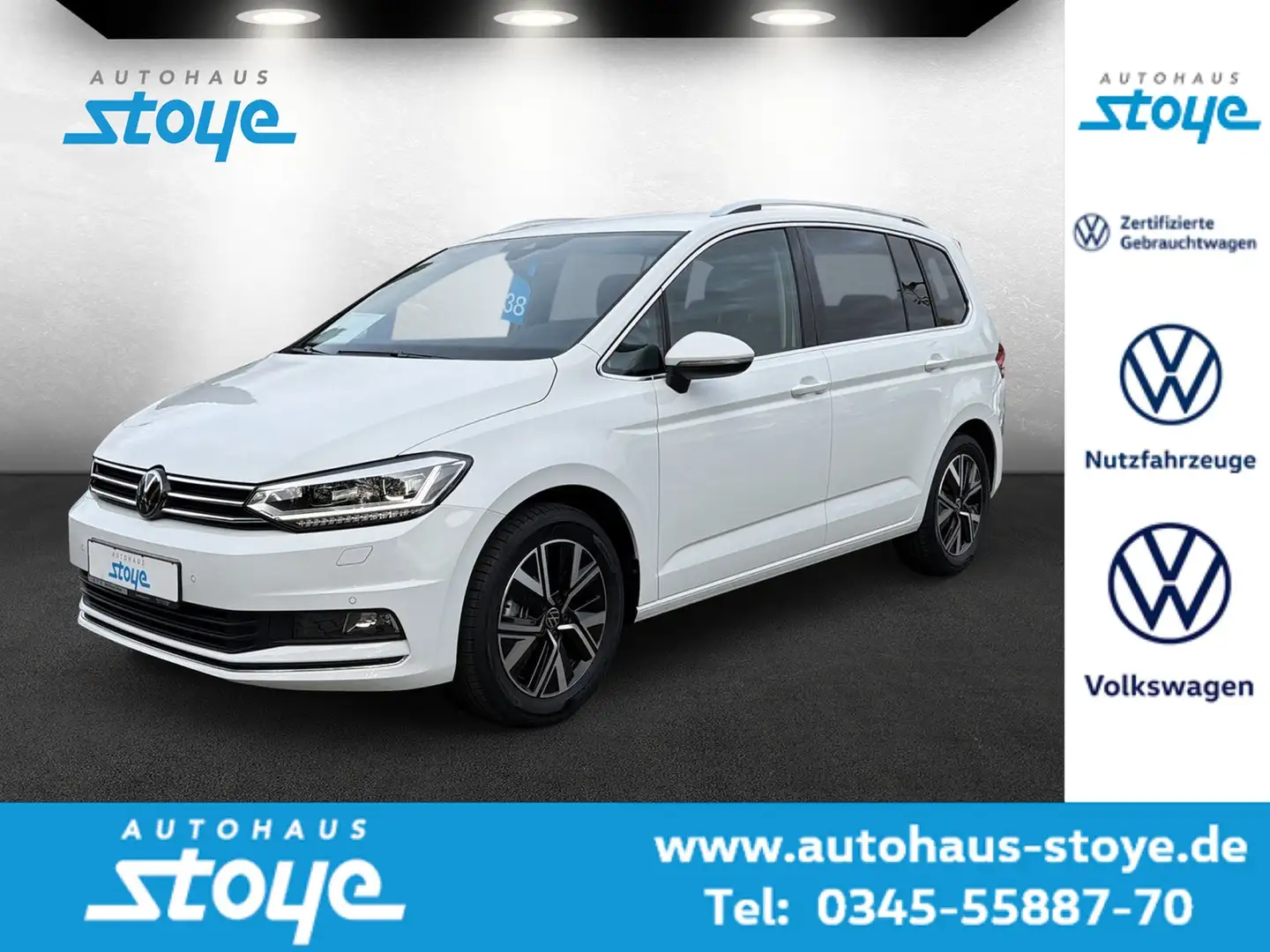 Volkswagen Touran Highline TSi DSG Navi Kamera beh Frontsch. Weiß - 1