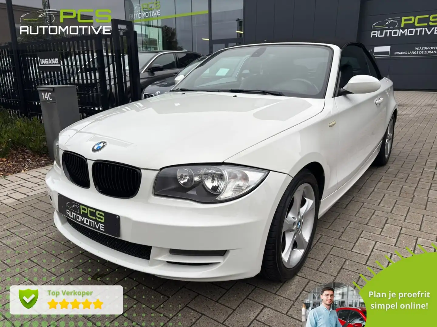 BMW 118 2.0 Benzine Cabrio / 12 mnd Garantie / M pakket Bianco - 1