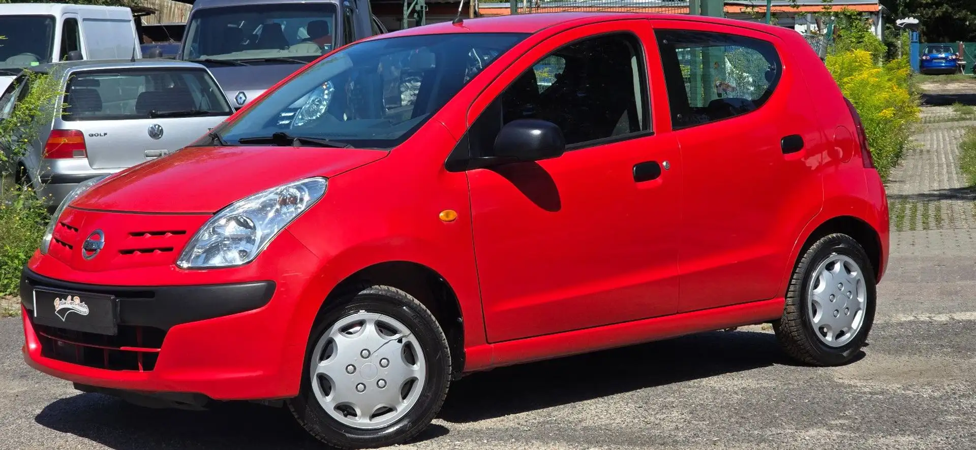 Nissan Pixo *TÜV NEU*ERST 94 TKM*KLIMA*ALLWETTER*SERVICE Rood - 2