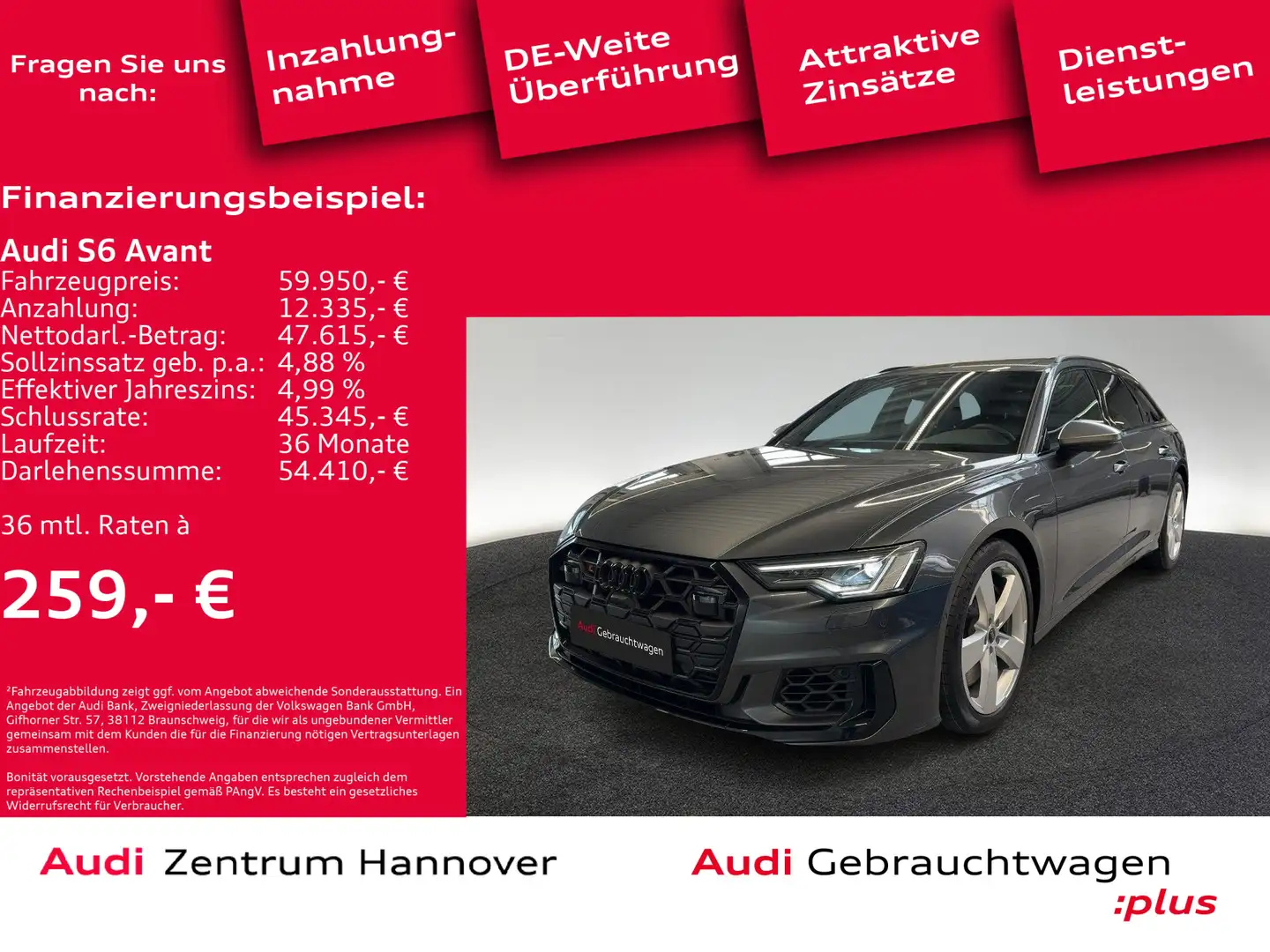 Audi S6 3.0 TDI quattro ACC Kamera LED Navi vir Grijs - 2