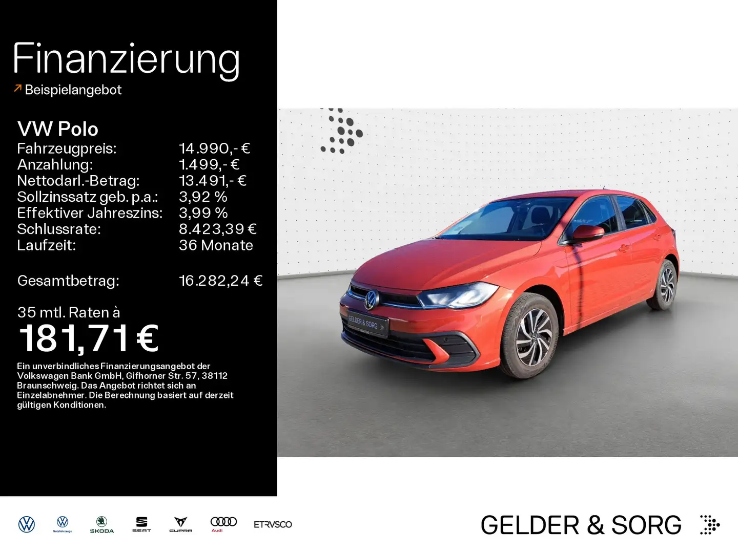 Volkswagen Polo Fresh 1.0 MPI LED*SHZ*GRA*Digital*DAB+*EPH Rouge - 1