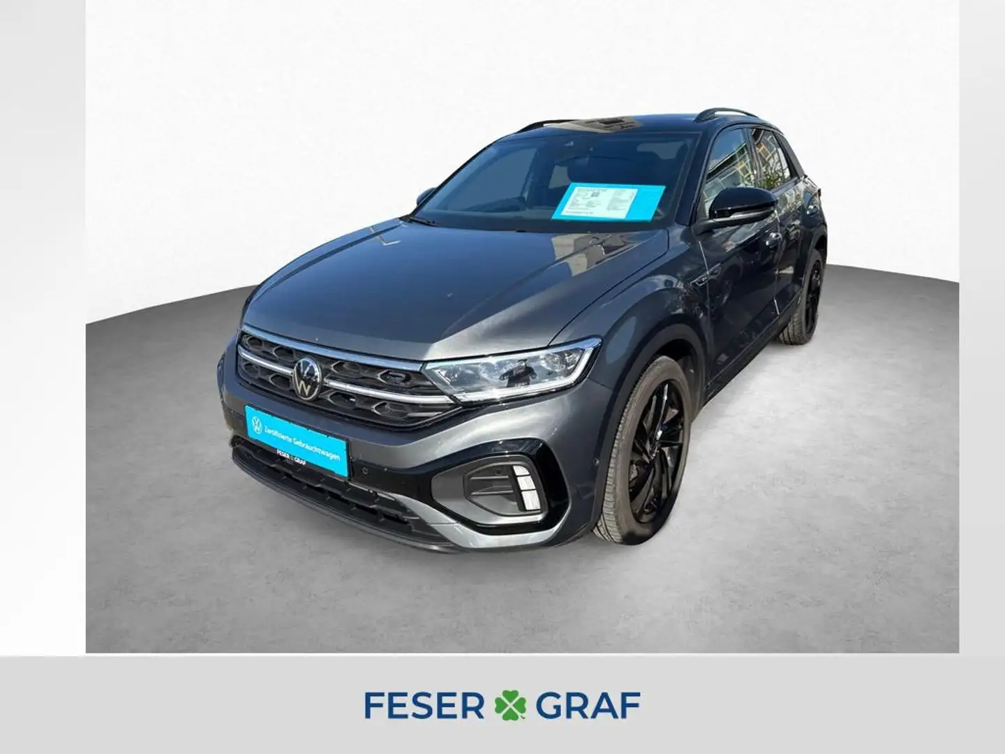 Volkswagen T-Roc 1.5 TSI DSG R-Line BLACK KAM NAVI ACC APP Grijs - 1