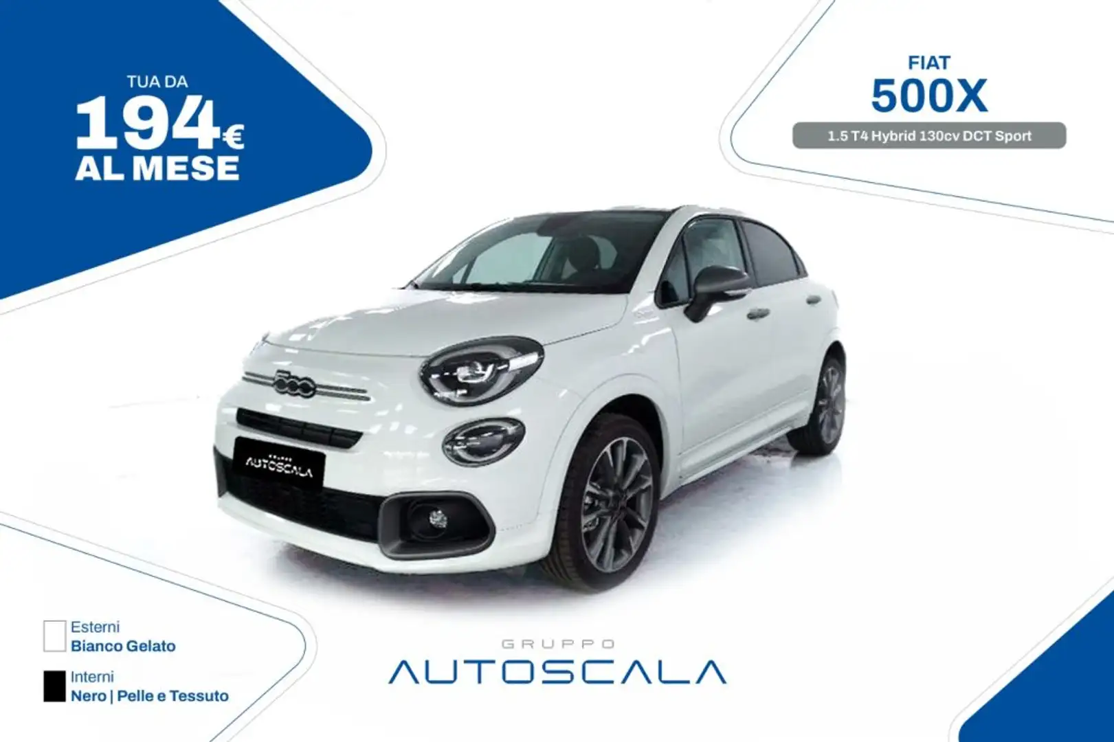 Fiat 500X 1.5 T4 Hybrid 130cv DCT Sport Bianco - 1