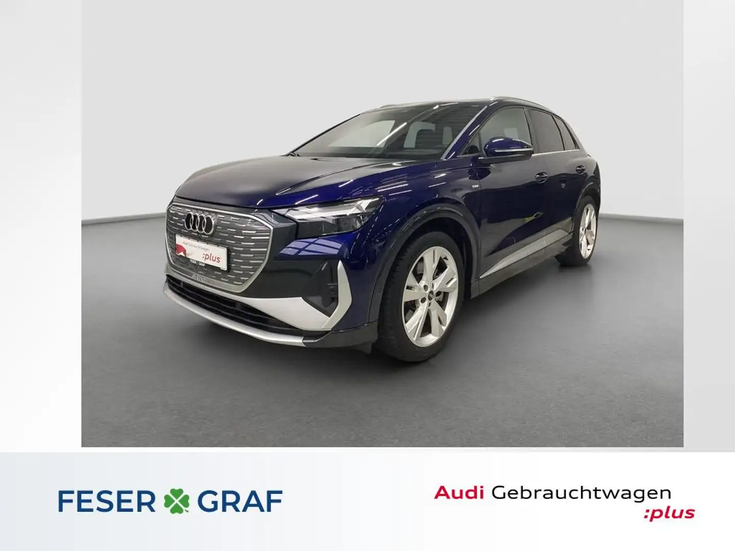 Audi Q4 e-tron S line 40 HUD Pano Navi AHK Keyless Blau - 1