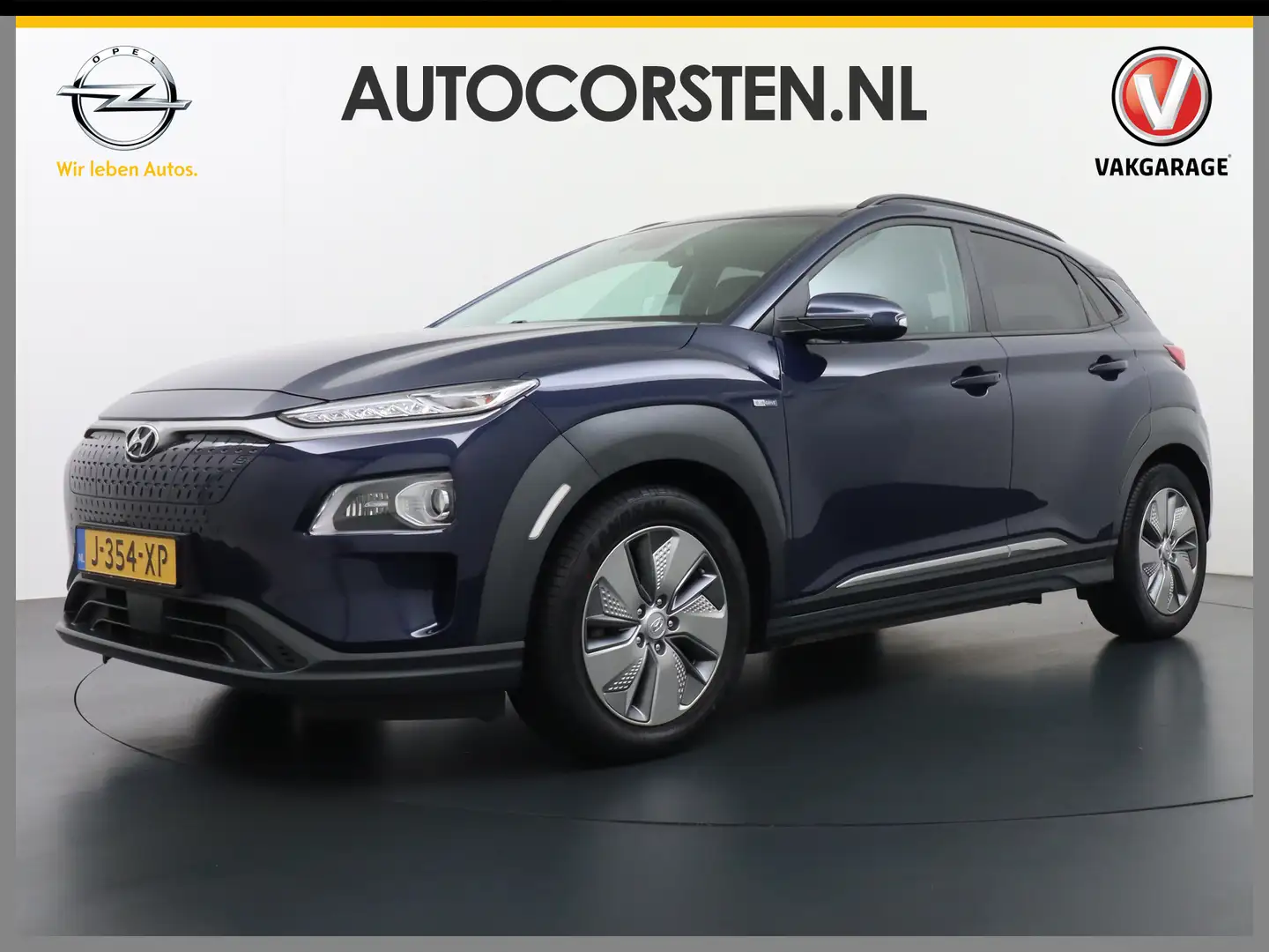 Hyundai KONA EV 64kWh 204pk 3 Fase Leder Apple Carplay Android Blauw - 1