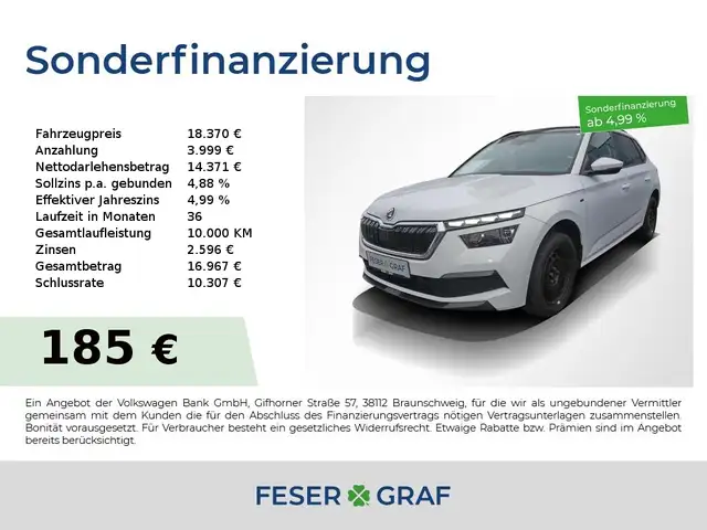 Skoda Kamiq Clever 1,0l TSI DSG * AHK NAVI SHZ PANO*