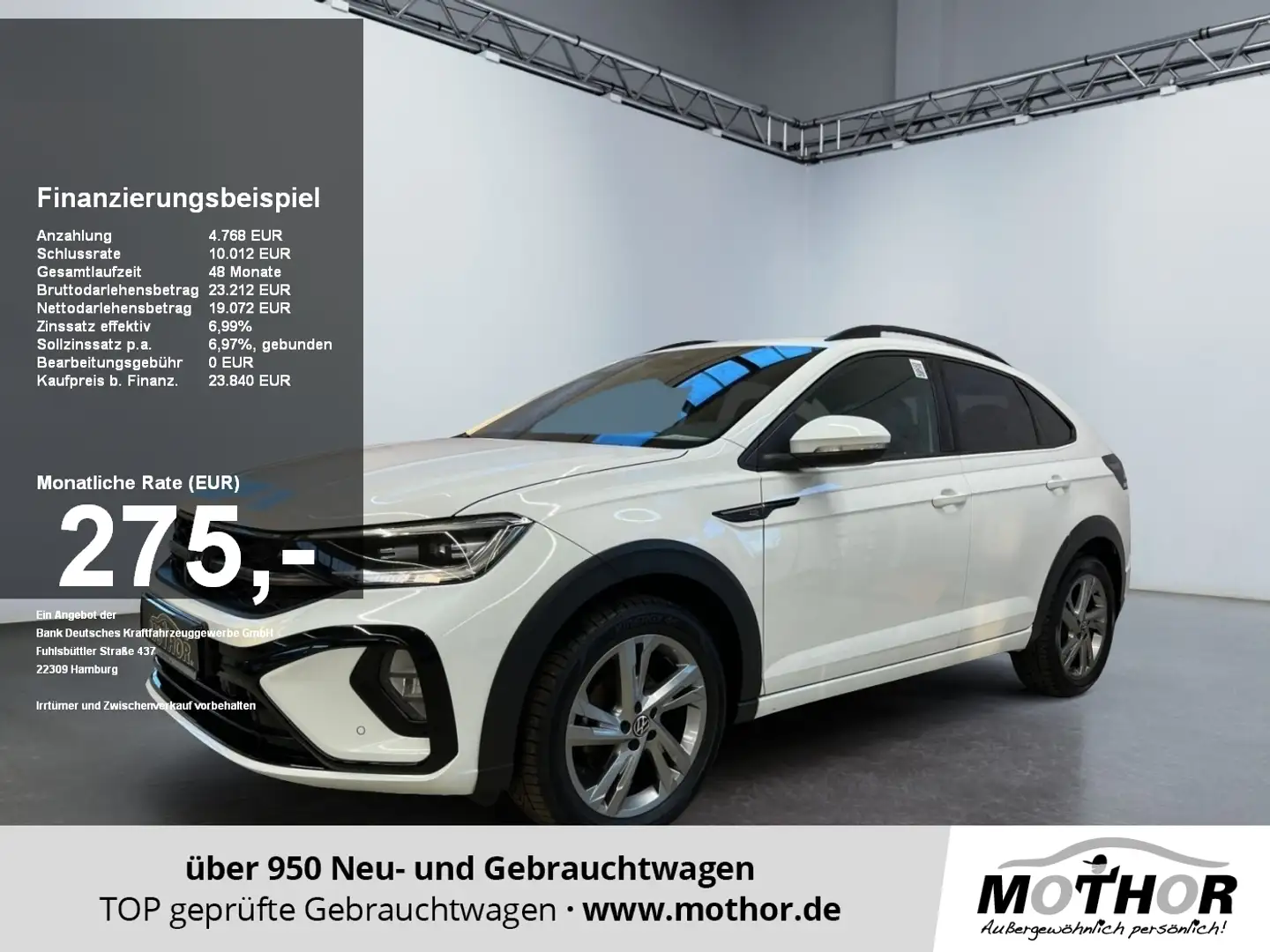 Volkswagen Taigo R-Line 1.0 TSI DSG Matrix-LED-Scheinwerfer Weiß - 1