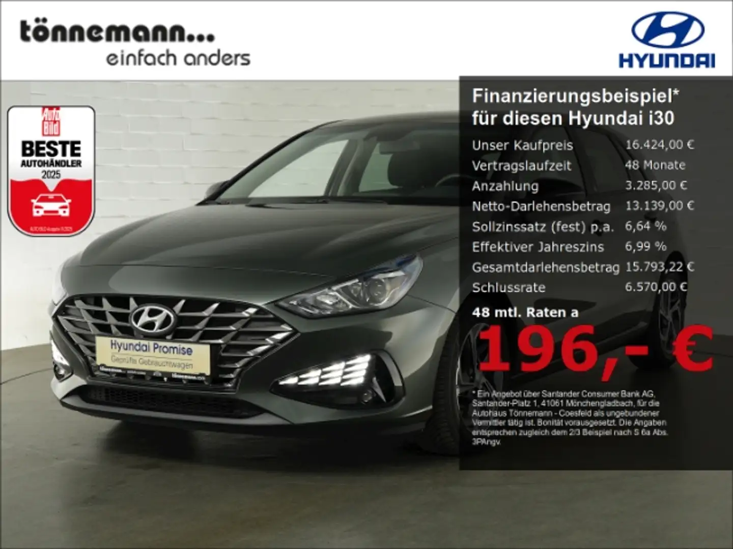 Hyundai i30 T-GDi EDITION 30+RÜCKFAHRKAMERA+SITZ-/LENKRADHEIZU Grau - 1