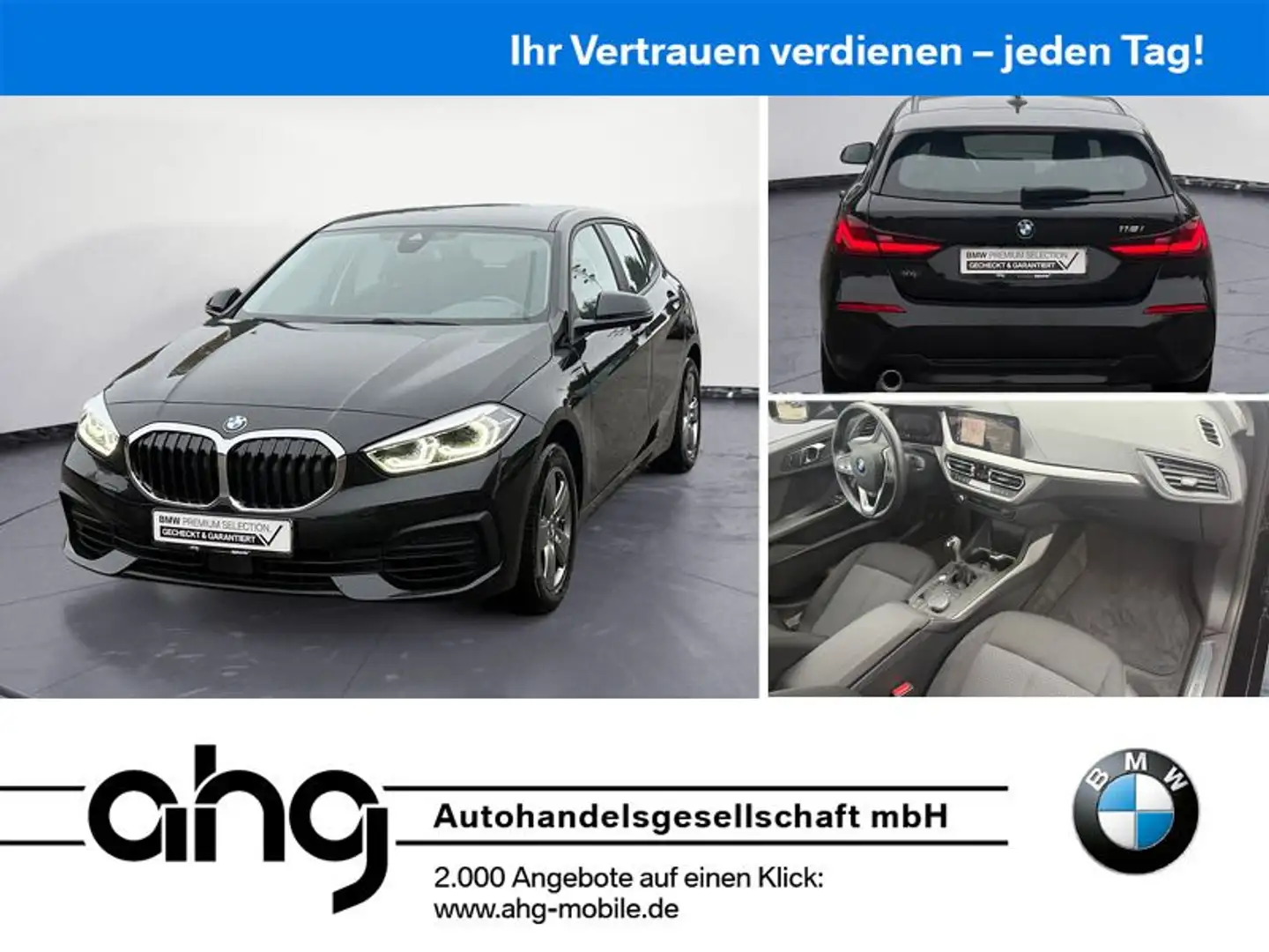 BMW 116 i Advantage Navi Kima PDC LED DAB Sitzheizung Schwarz - 1