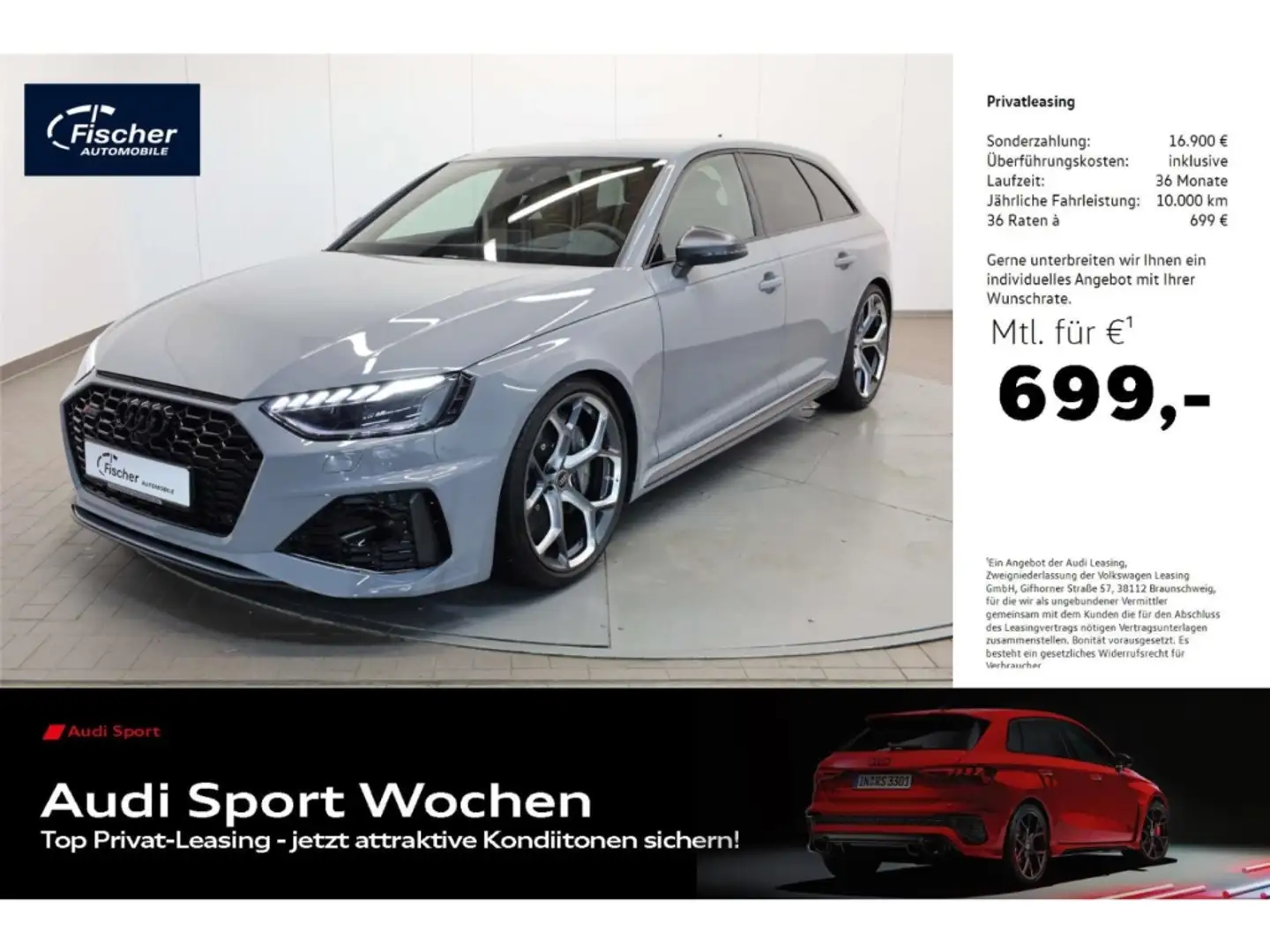 Audi RS4 Avant TFSI quattro 25 years edition Grijs - 1
