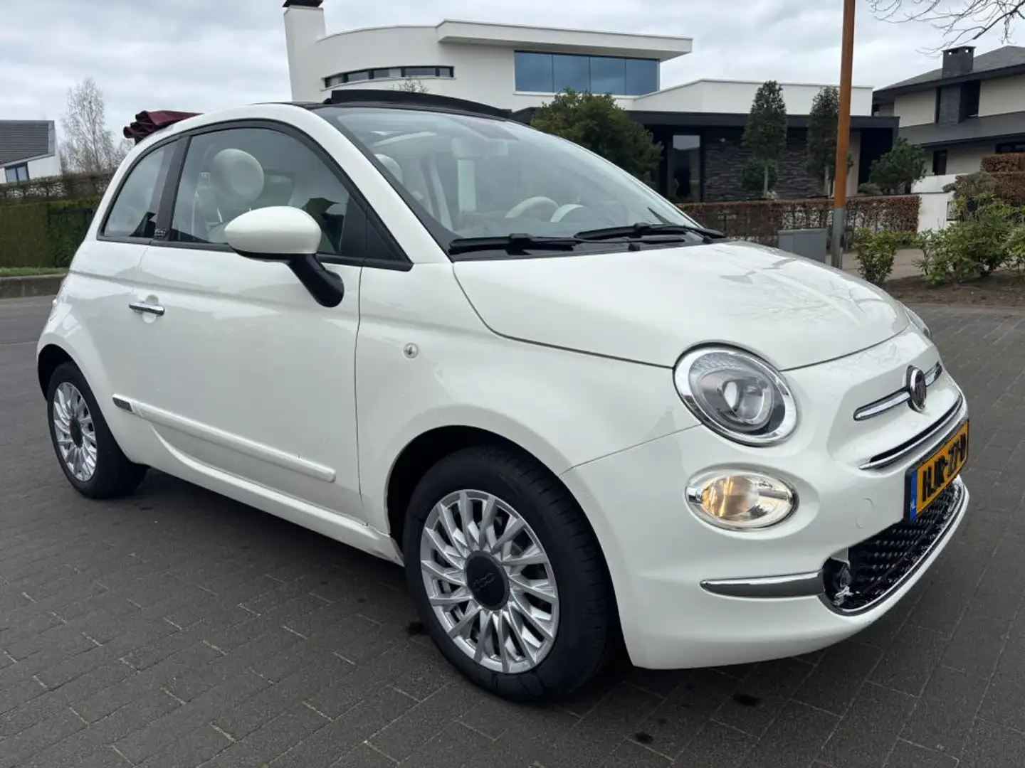 Fiat 500 1.0 Hybrid Launch cabriolet 34000 km ! airco nieuw Weiß - 2