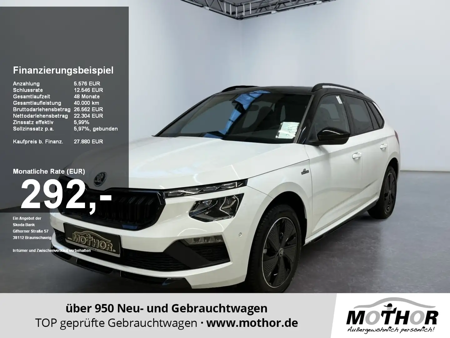 Skoda Kamiq Monte Carlo 1.0 TSI DSG Lenkradheizung ACC Blanc - 1