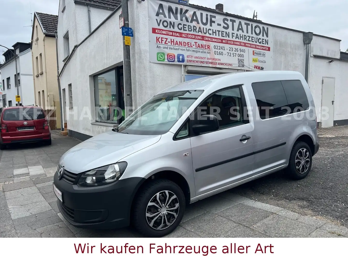 Volkswagen Caddy 1,6 TDI Klima/NAVI/TEMP/AHK Argento - 1