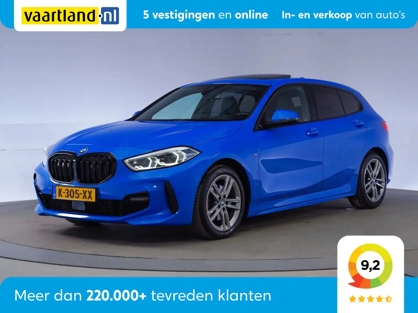 BMW 118 1-serie 118i M Sport High Executive Aut. [ Panoram Blauw - 1