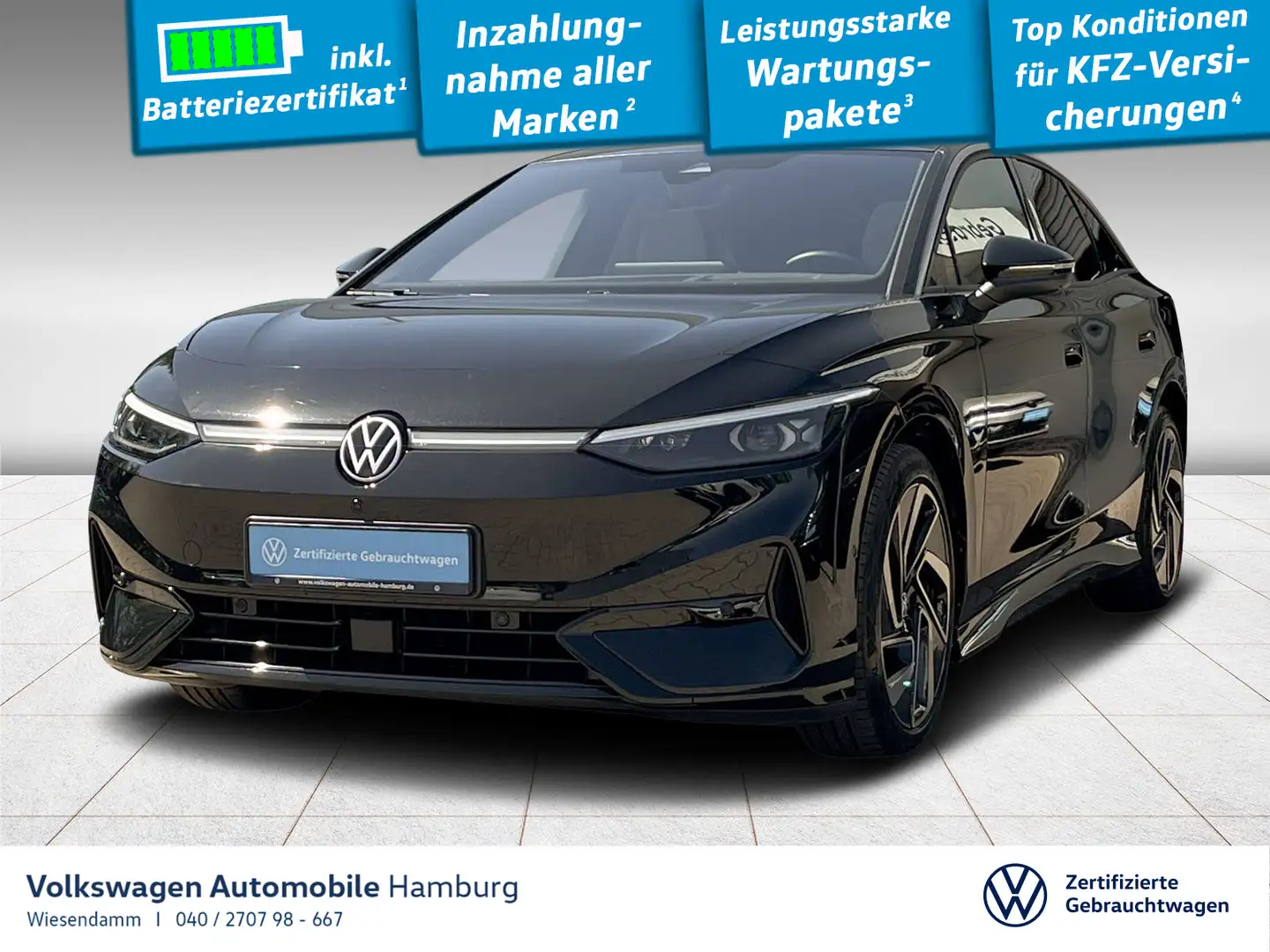 Volkswagen ID.7 Pro ACC/DCC/KAMERA/MATRIX-LED/GLASDACH Noir - 1