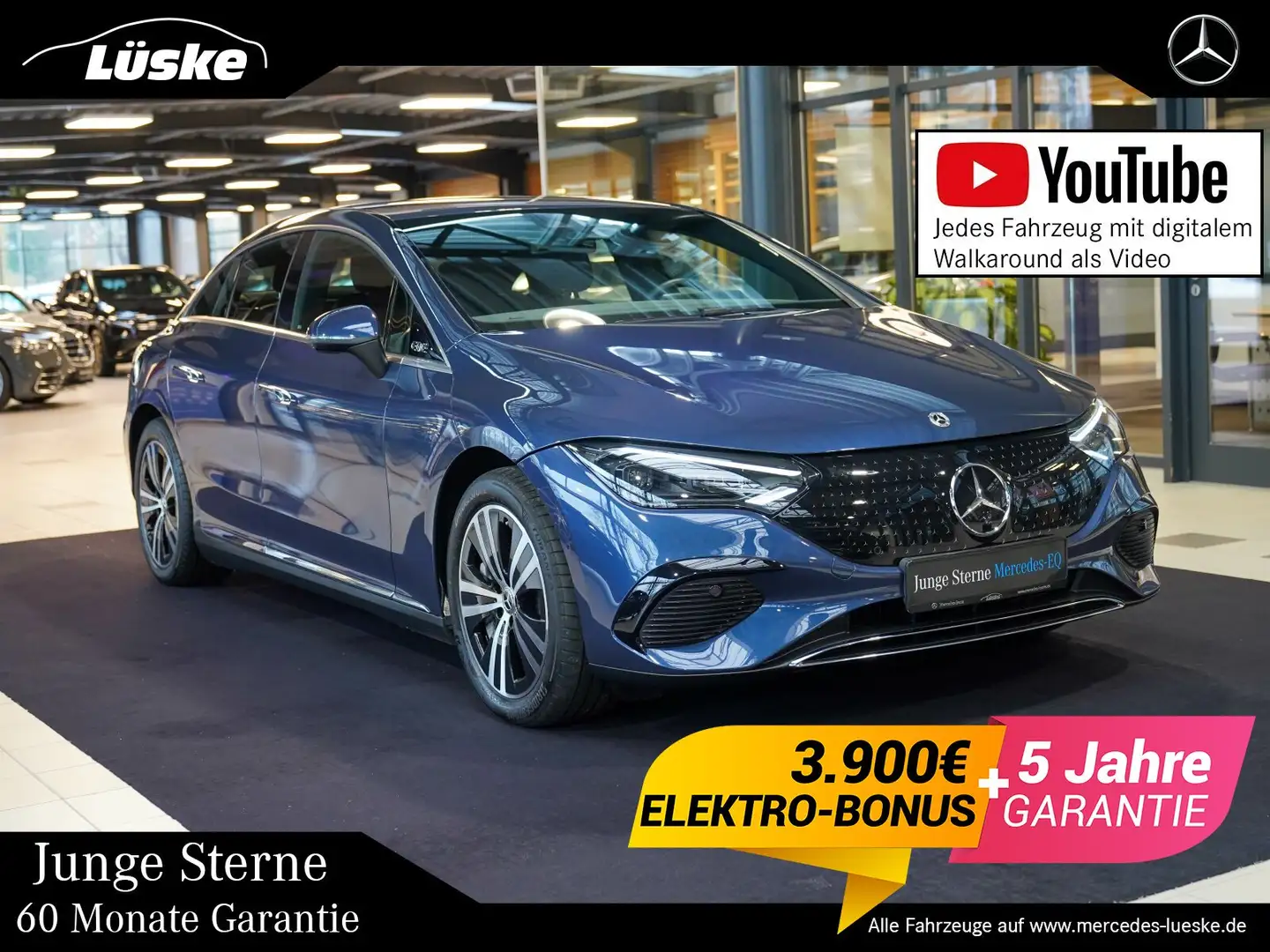 Mercedes-Benz EQE 300 EQE 300 Edition Electric Art 22kW Burmester 360° Blau - 1