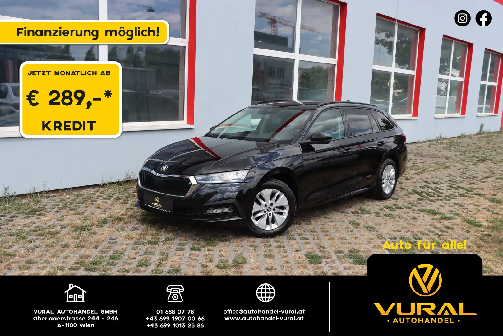 Skoda Octavia 2.0TDI COMBI DSG | Rückfahrkamera | LED | AHK | Schwarz - 1