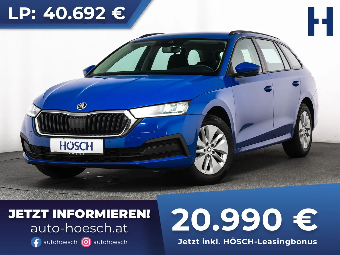 Skoda Octavia Combi Ambition TDI Aut. TOP EXTRAS MEGADEAL Blau - 1