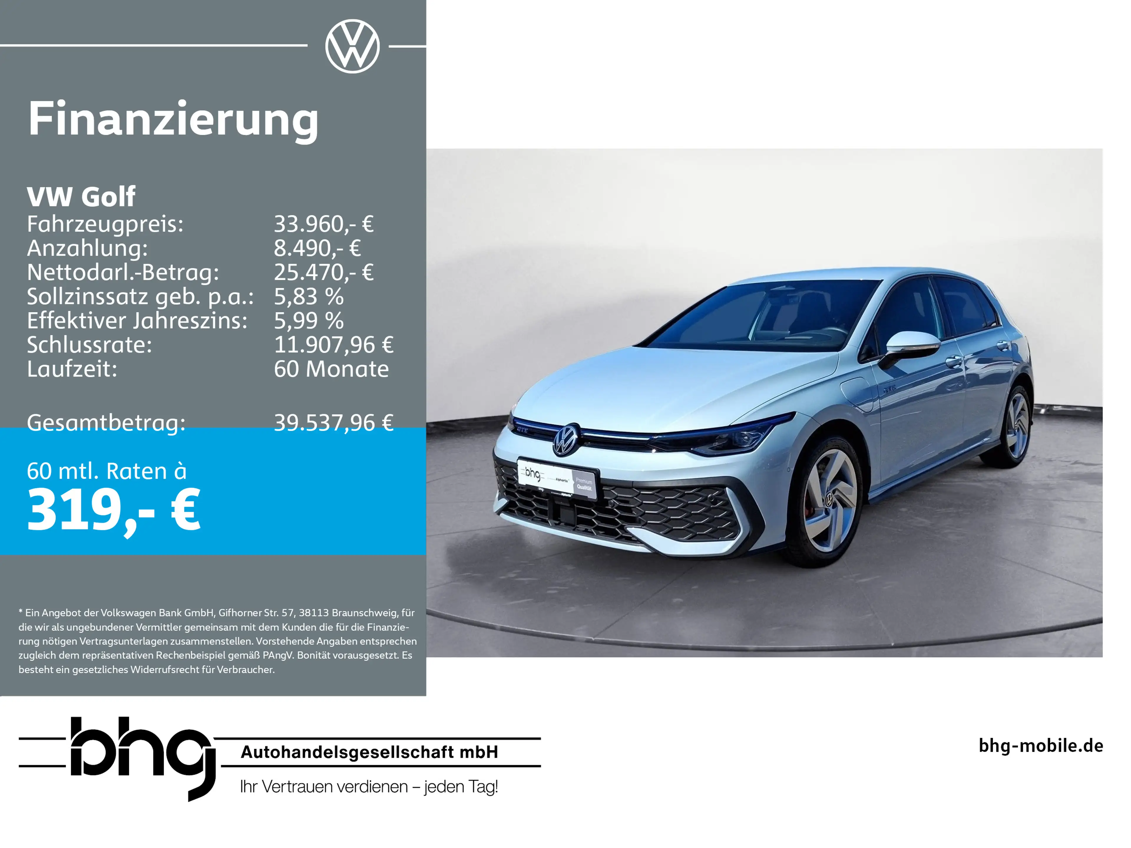 Volkswagen Golf GTE GTE 1,5l eHybrid 272PS