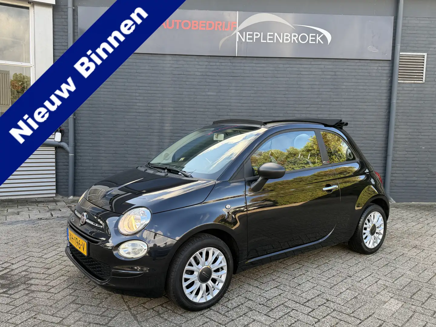Fiat 500C 0.9 TwinAir Turbo Popstar 2019 Km 53.00 Navi,Airco Zwart - 1