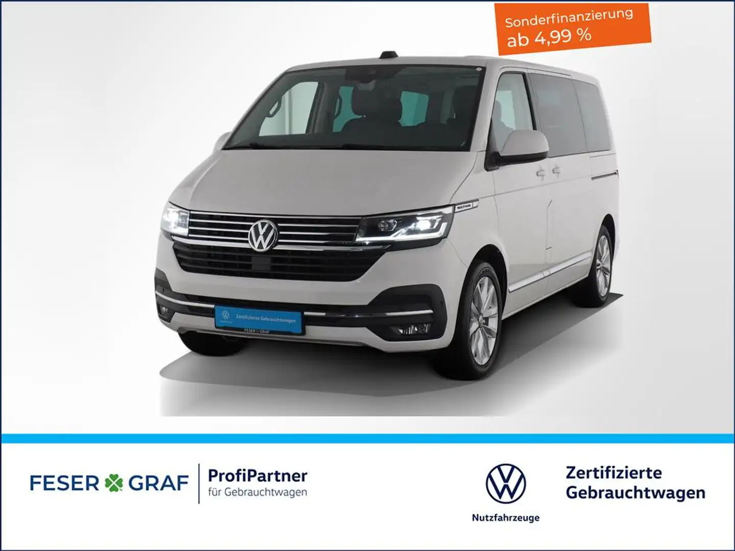 Volkswagen T6.1 Multivan 6.1 TDI GenerationSIX DSG AHK ACC LED Wit - 1
