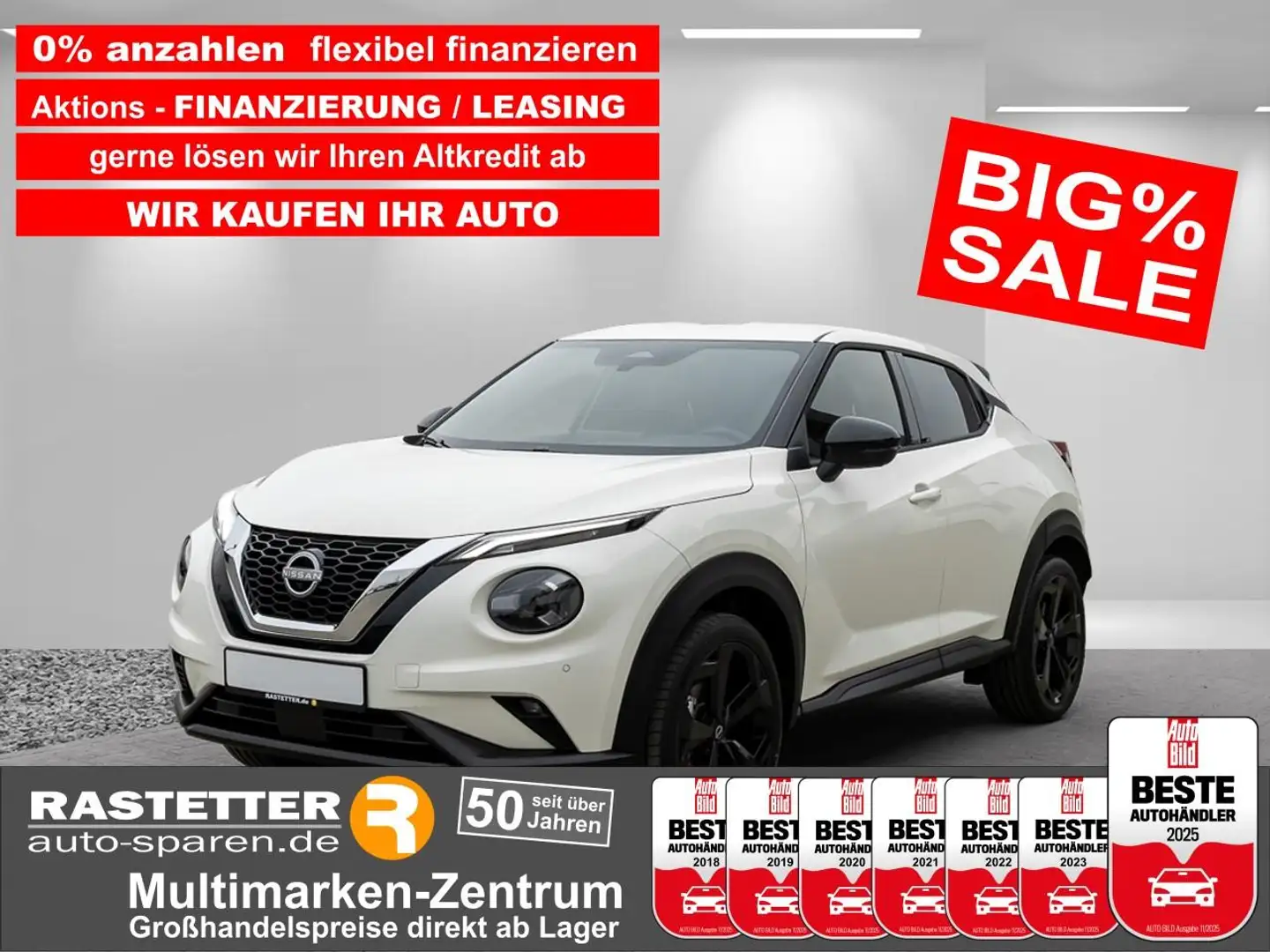 Nissan Juke DCT tekna facelift+Leder+ProPILOT+19Z+ACC+360+BOSE Weiß - 1