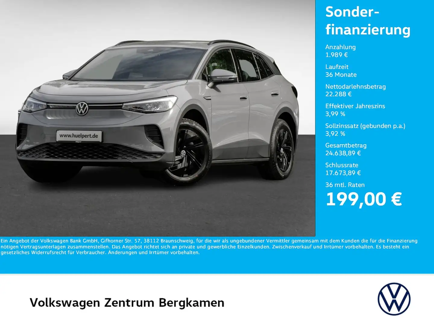 Volkswagen ID.4 PURE KAMERA ACC NAVI CARPLAY/ANDROIDAUTO Gris - 1