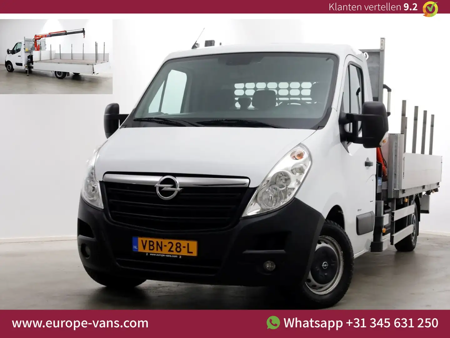 Opel Movano 2.3 CDTI 145pk E6 Open Laadbak + Kraan 08-2019 Blanc - 1