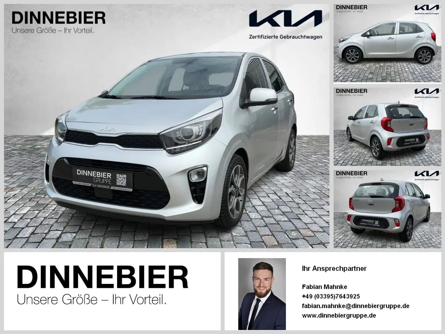 Kia Picanto 1.2 Spirit Automatik+Navi+Kamera+SHZ Argent - 1